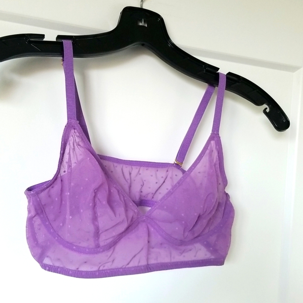 Madewell Lavender Mesh Bra Size M